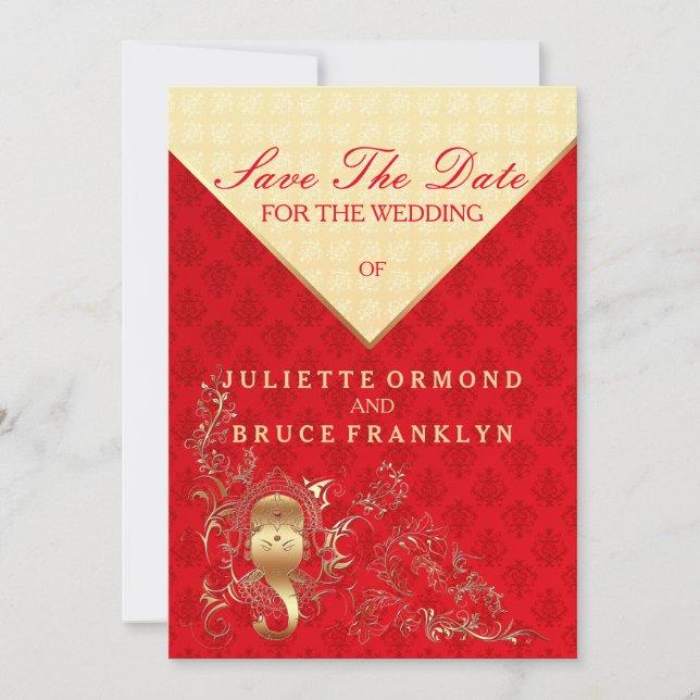 Indian Wedding - Save The Date (Front)