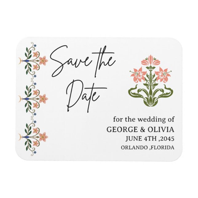 Indian Wedding Save the Date Magnet (Horizontal)