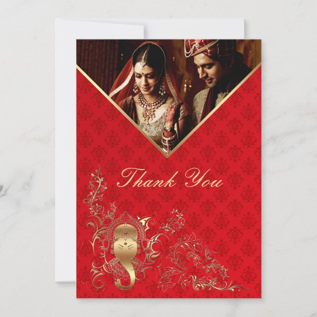 Indian Wedding - Thank You Card (Front)