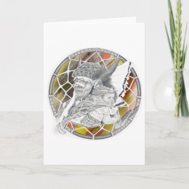 Indian with Baby Card (Front)