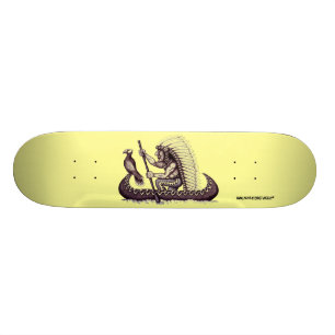 Indian with eagle graphic art cool skateboard