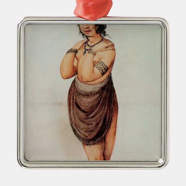 Indian Woman Metal Ornament (Front)