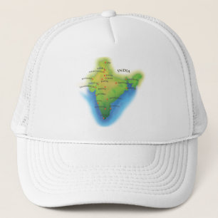 Indian world icon logo travel poster trucker hat
