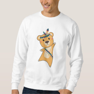 Indian Yellow Bear Fashing Teddy Feather Cute Sweatshirt