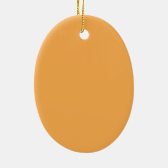 Indian Yellow Colour Decor ready to customize Ceramic Ornament (Back)