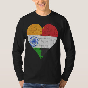 Indian Yemeni Flag Heart T-Shirt