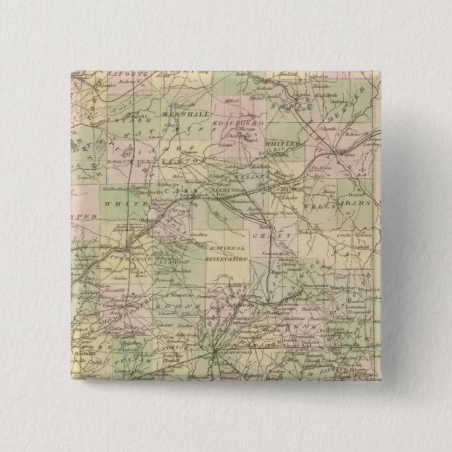 Indiana 3 2 inch square button (Front)