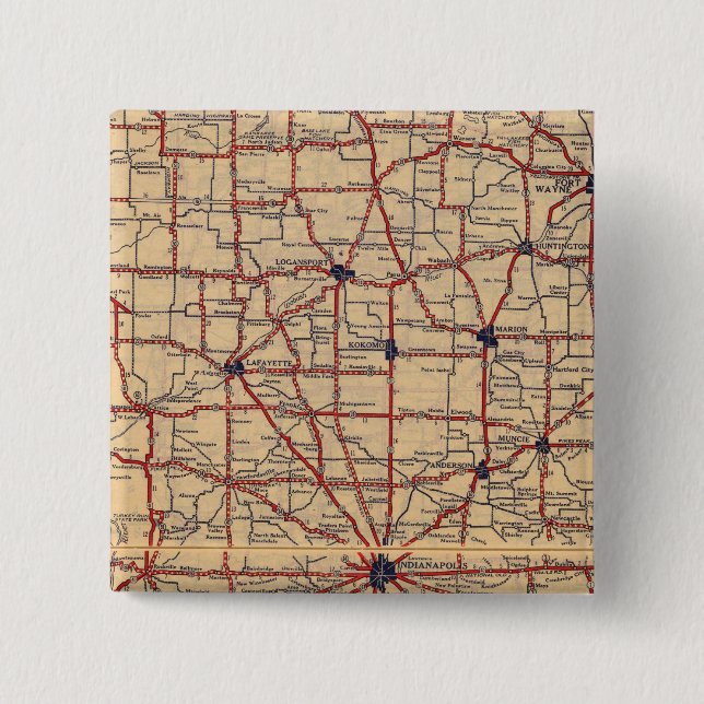 Indiana 5 2 inch square button (Front)