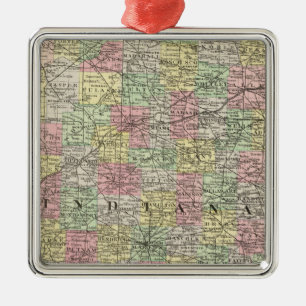 Indiana 6 metal ornament