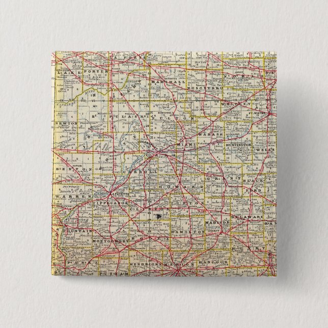Indiana 7 2 inch square button (Front)