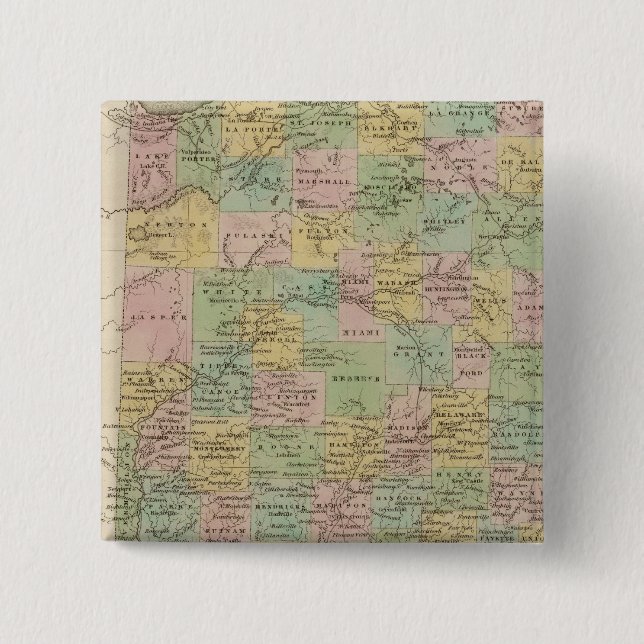Indiana 7 2 inch square button (Front)