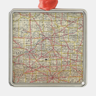 Indiana 7 metal ornament