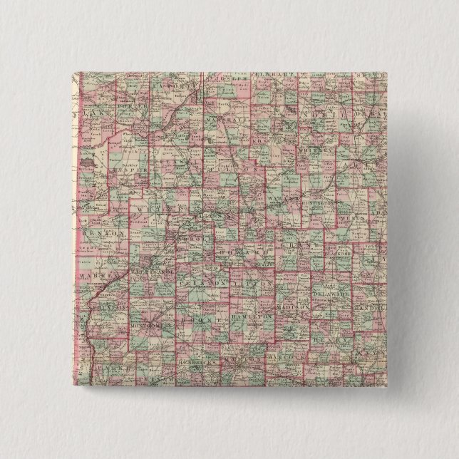 Indiana 8 2 inch square button (Front)