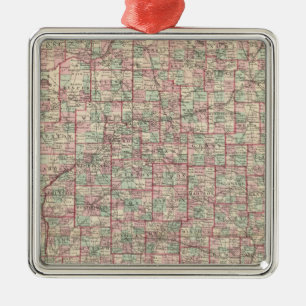 Indiana 8 metal ornament