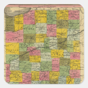 Indiana 9 square sticker