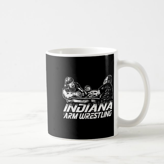Indiana Arm Wrestling  Coffee Mug (Right)