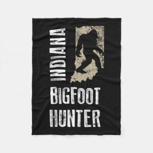 Indiana Bigfoot Hunter Fleece Blanket
