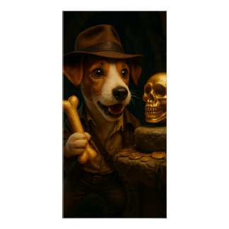 Indiana Bones: The adventurous dog on treasure Poster