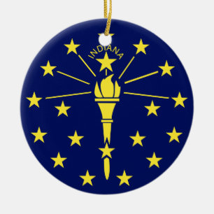 Indiana Ceramic Ornament