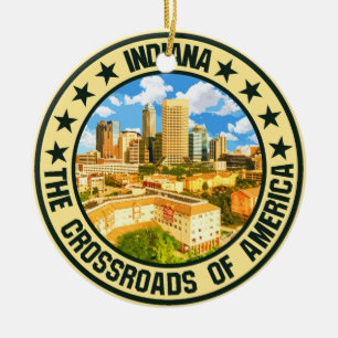 Indiana                                            ceramic ornament