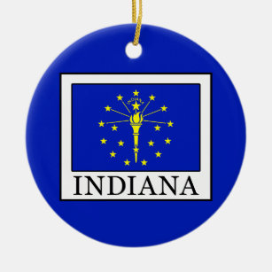 Indiana Ceramic Ornament