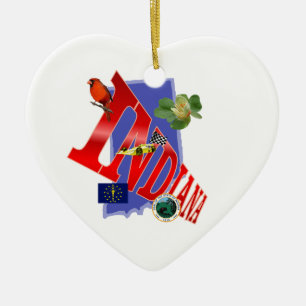 Indiana Ceramic Ornament