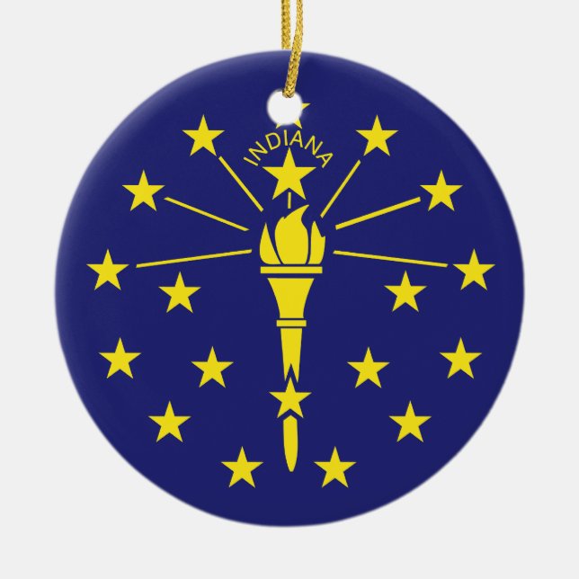 INDIANA CERAMIC ORNAMENT (Front)