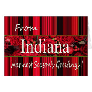 Indiana   Christmas Card, state specific