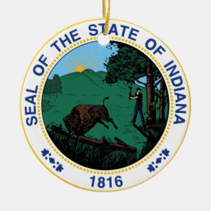 Indiana Christmas Ornament