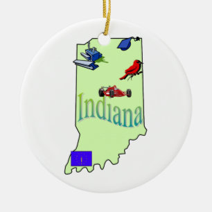 Indiana Christmas Tree Ornament