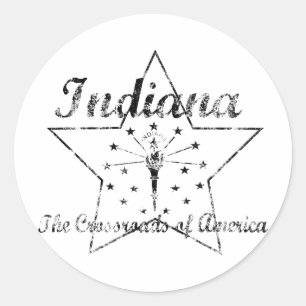 Indiana Classic Round Sticker