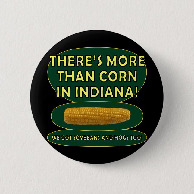 Indiana Corn 2 Inch Round Button (Front)