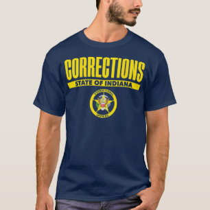 Indiana Correctional Officer Thin Grey Line Flag T-Shirt