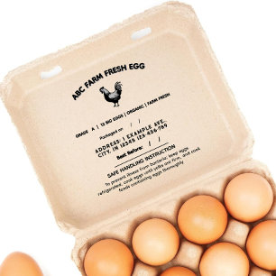 Indiana cottage food law labels for Egg Carton Rubber Stamp