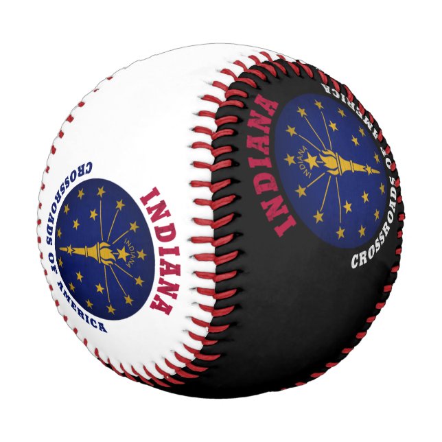 INDIANA CROSSROADS STATE FLAG BASEBALL (Angled)
