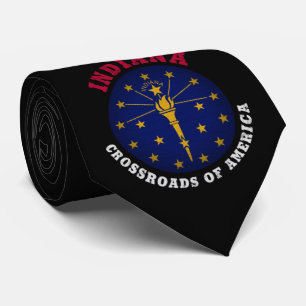 INDIANA CROSSROADS STATE FLAG TIE