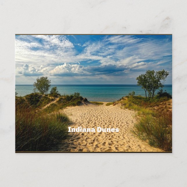 Indiana Dunes, labelled Postcard (Front)