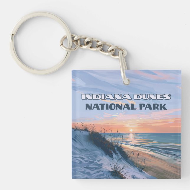 Indiana Dunes National Park Lake Michigan Keychain (Front)