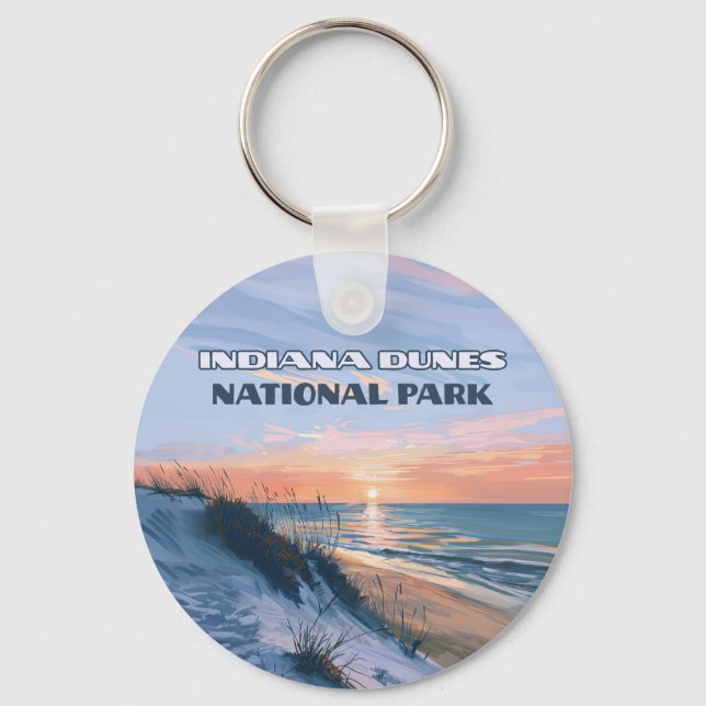 Indiana Dunes National Park Lake Michigan Keychain (Front)