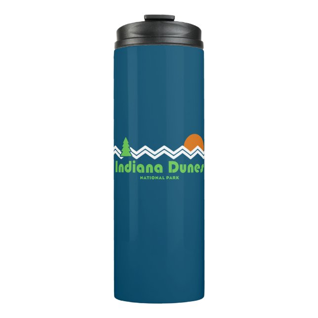 Indiana Dunes National Park Retro Thermal Tumbler (Front)