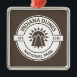 Indiana Dunes National Park Sun Trees Metal Ornament<br><div class="desc">With 15 miles of Lake Michigan shoreline and a diverse ecosystem,  Indiana Dunes National Park is an unparalleled destination for outdoor adventurers.</div>