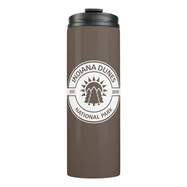 Indiana Dunes National Park Sun Trees Thermal Tumbler (Front)