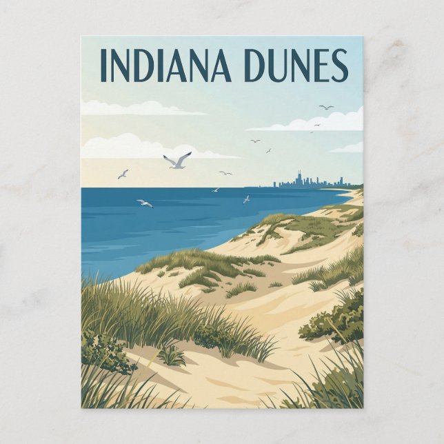 Indiana Dunes Postcard (Front)