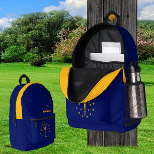 Indiana Flag Backpack, USA, Indiana Bag, Printed Backpack