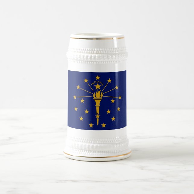 INDIANA FLAG BEER STEIN (Center)