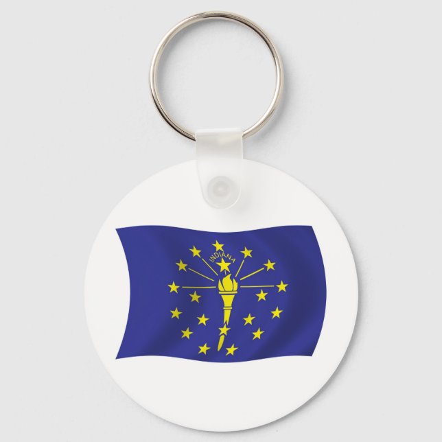 Indiana Flag Keychain (Front)