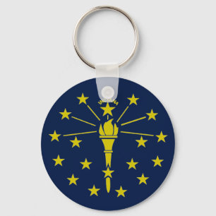 Indiana flag keychain