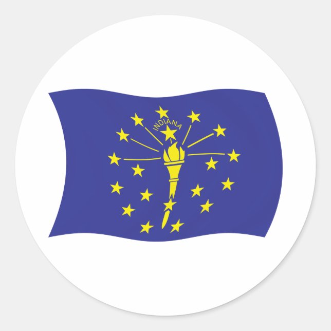 Indiana Flag Sticker (Front)