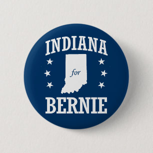 INDIANA FOR BERNIE SANDERS 2 INCH ROUND BUTTON