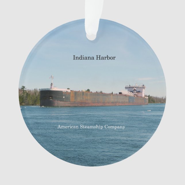 Indiana Harbour acrylic ornament (Front)